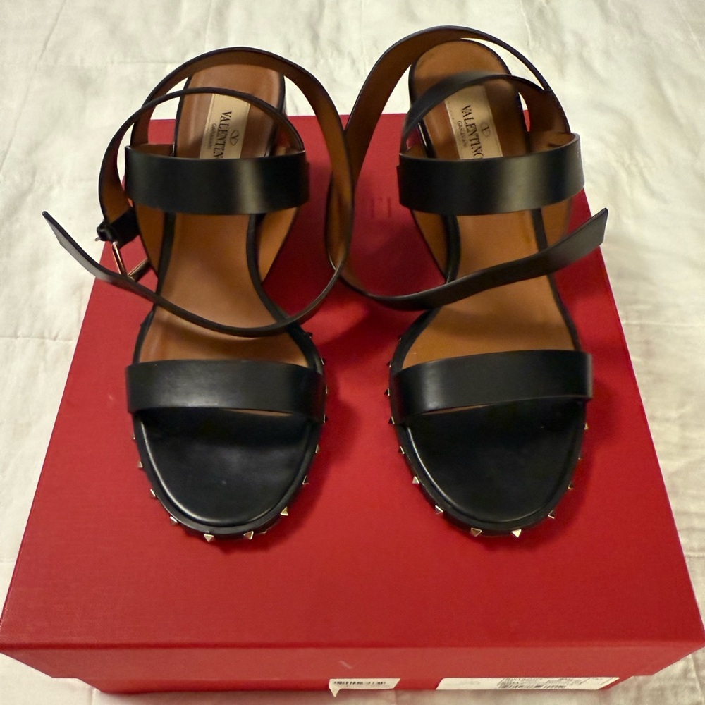Valentino Black Studded Women's Sandals